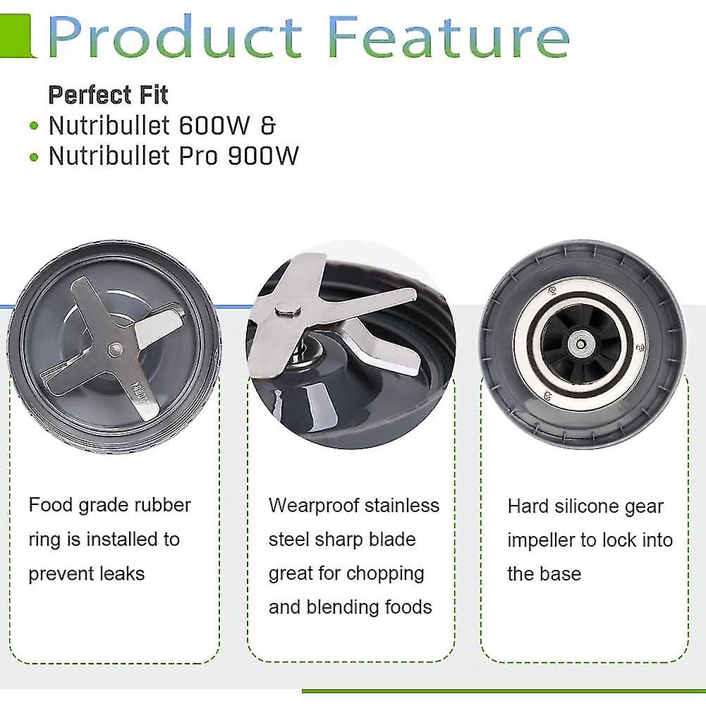 Blender Cups & Blade Replacement Set For , 32oz Huge Cup, Compatible For 600w/900w Blender