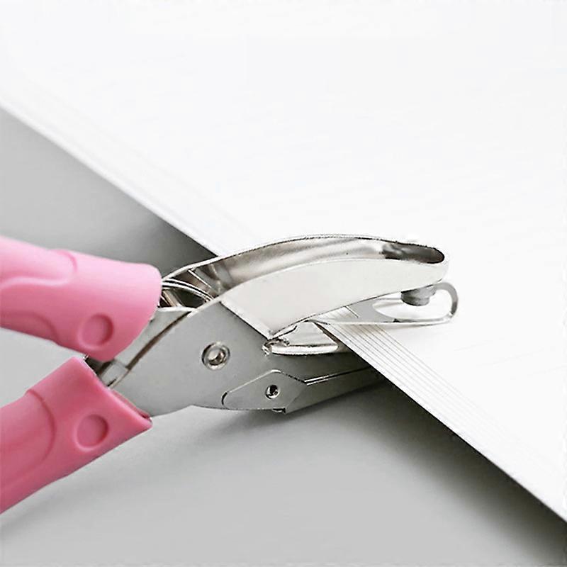 Small Single Hole Punch Comfortable Handle Compact Lightweight Handheld Hole Puncher for Home Office DIY 6mm Big Round Hole