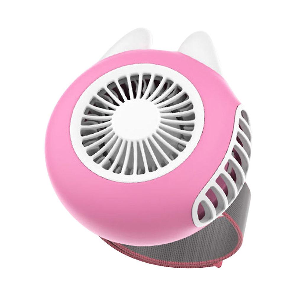 3-Speed Level Wearable Fan Mini Portable Handheld USB Charging Cartoon Cute Fan