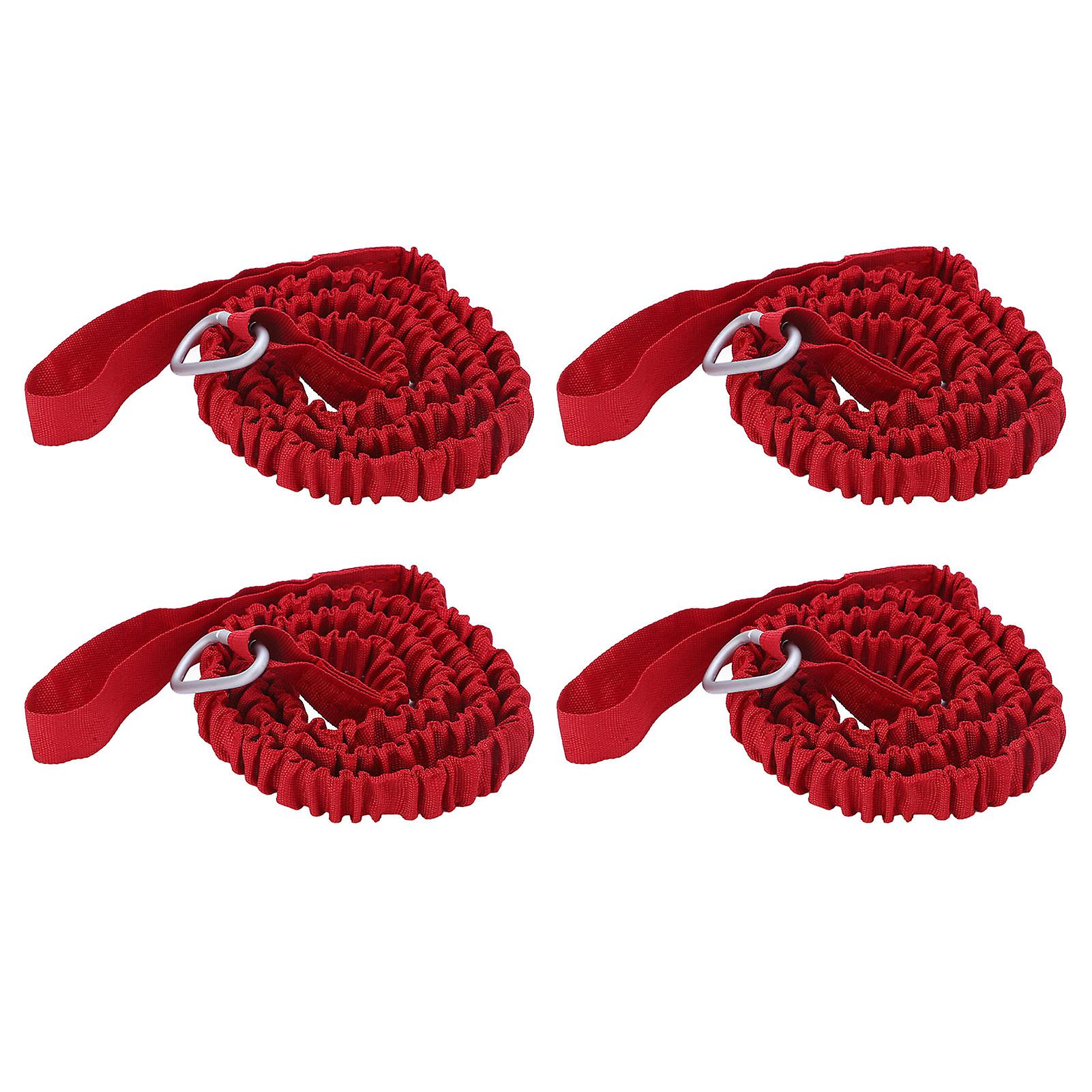 4 PZ Kayak Rod Cordino Nylon Elastico Anti Perso Kayak Paddle Guinzaglio Per Drifting Surf Rosso