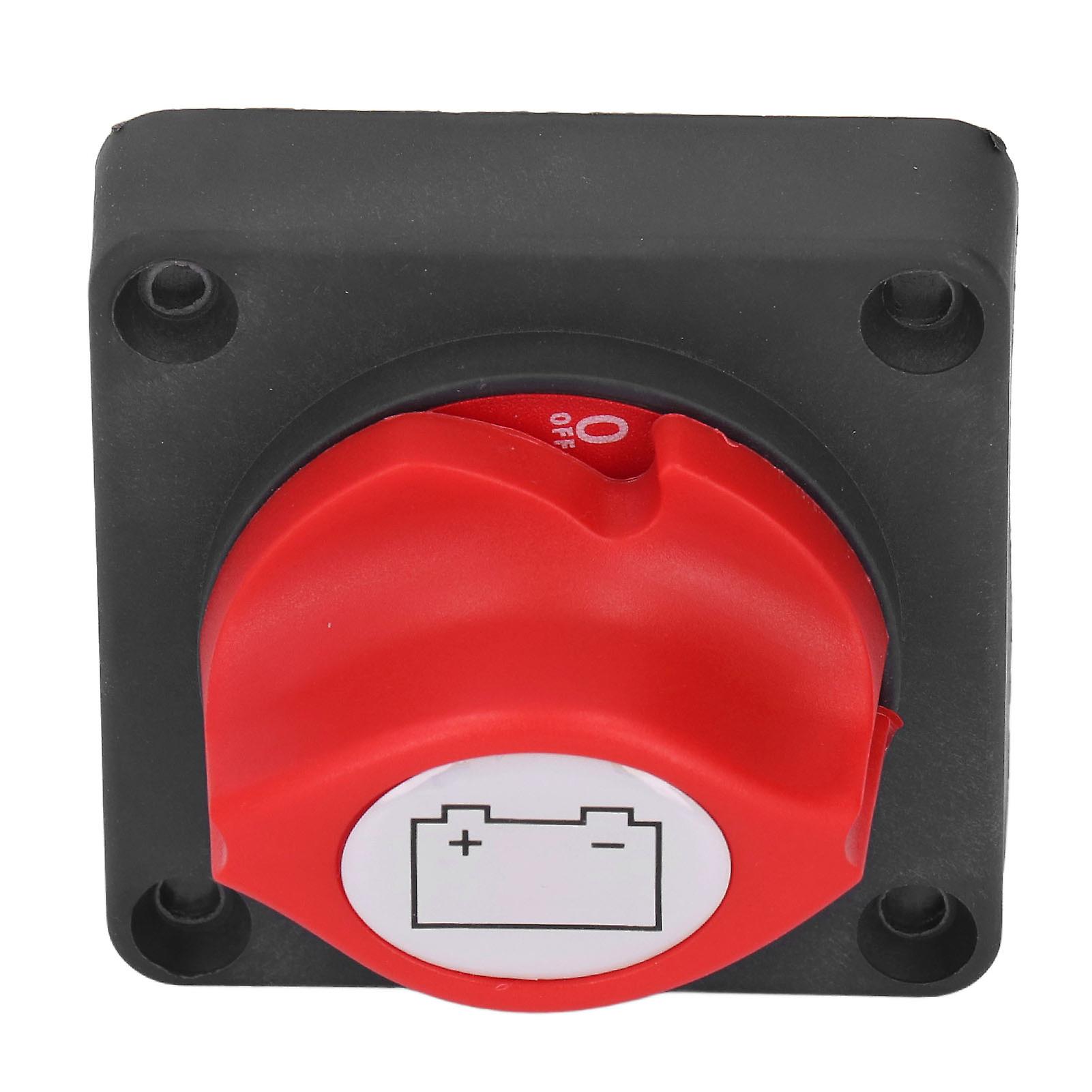 Battery Disconnect Switch Fully Enclosed Design Clear Color Label Safe Battery Isolator Selector Switch DC 12-48V 