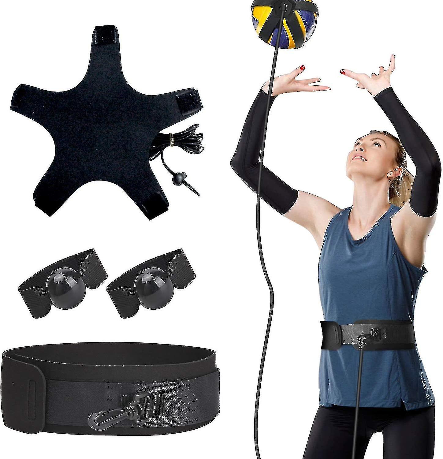 Volleyball Training Pass Resistance Band, Elastic Volleyball Resistance Belt Set For For Practicing Serving, Arm Swing Passing, Agility Training Tw