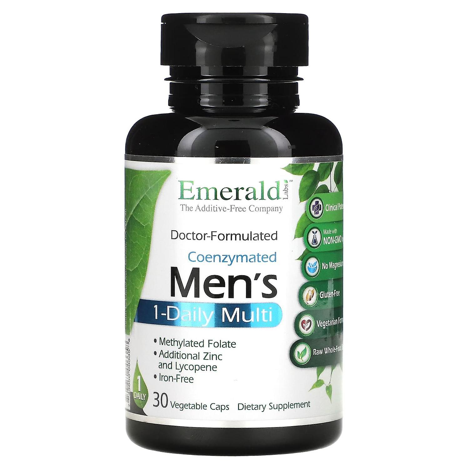 Emerald Laboratories, CoEnzymated Men's 1-Daily Multi, 30 Vegetable Caps