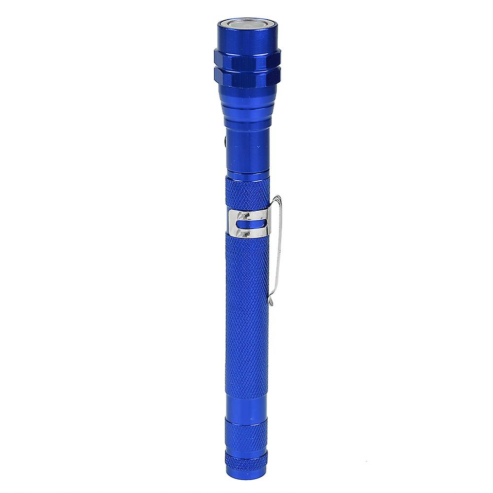 Multi function Mini Flexible Telescopic LED Flashlight Rotatable Torch with Magnetic End (Blue)