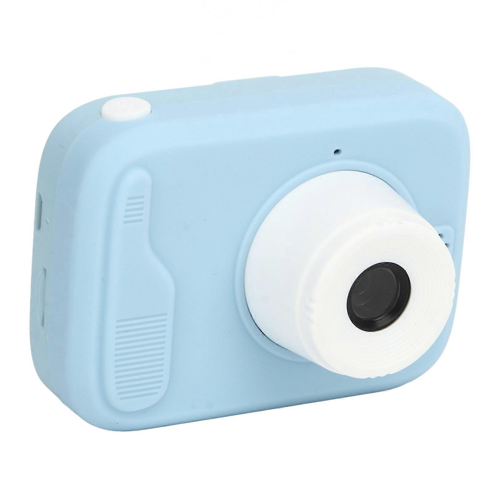 Kids Camera 2 Inch 20MP Dual Front Rear Cameras Portable Mini Toddler Digital Video Camera with Flash Light Blue 