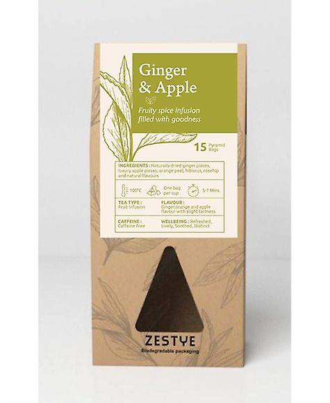 Ginger and Apple fruit infusion - 15 Pyramid Bags (Pack of 3 - Total 45 bags)