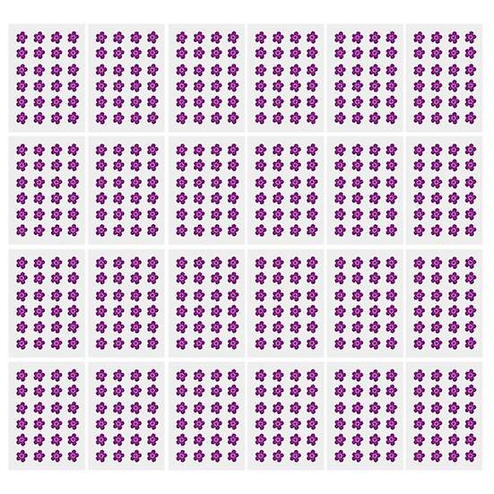 24Pcs UV Detection Sticker Flower Shape Sunblock Patches Color Changing UV Protection Stickers for Outdoor