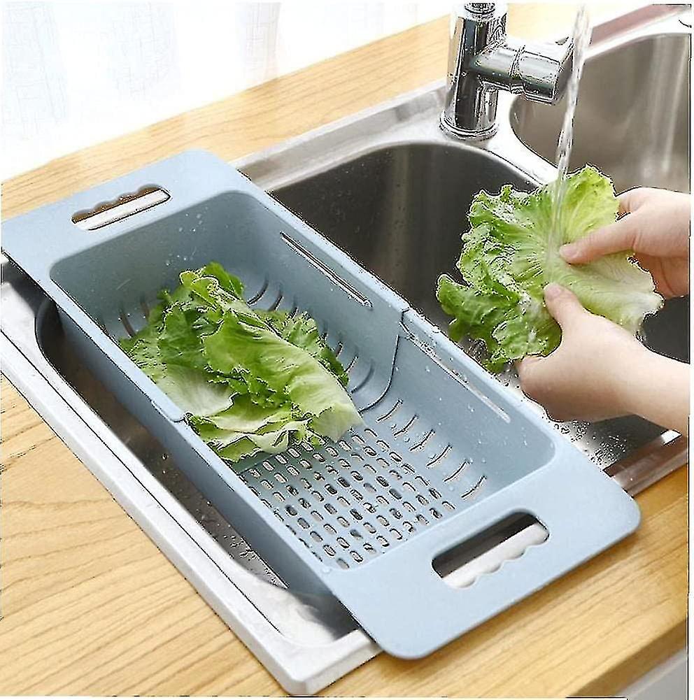 Adjustable Drainer Sink Drain Basket - Vegetable Washer & Fruit Drying Rack