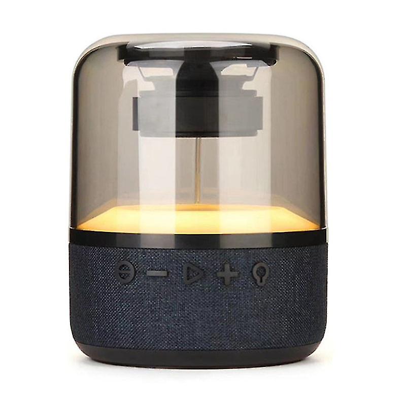 Crystal Glass Bluetooth Speaker Colorful Night Light Charging Support FM AUX USB TF Card