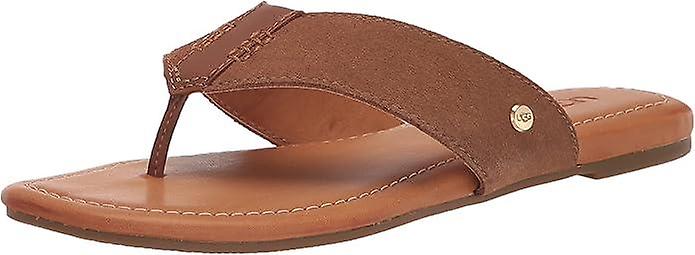 Ugg Carey Flip Chestnut Womens Leather Flip Flops Sandals