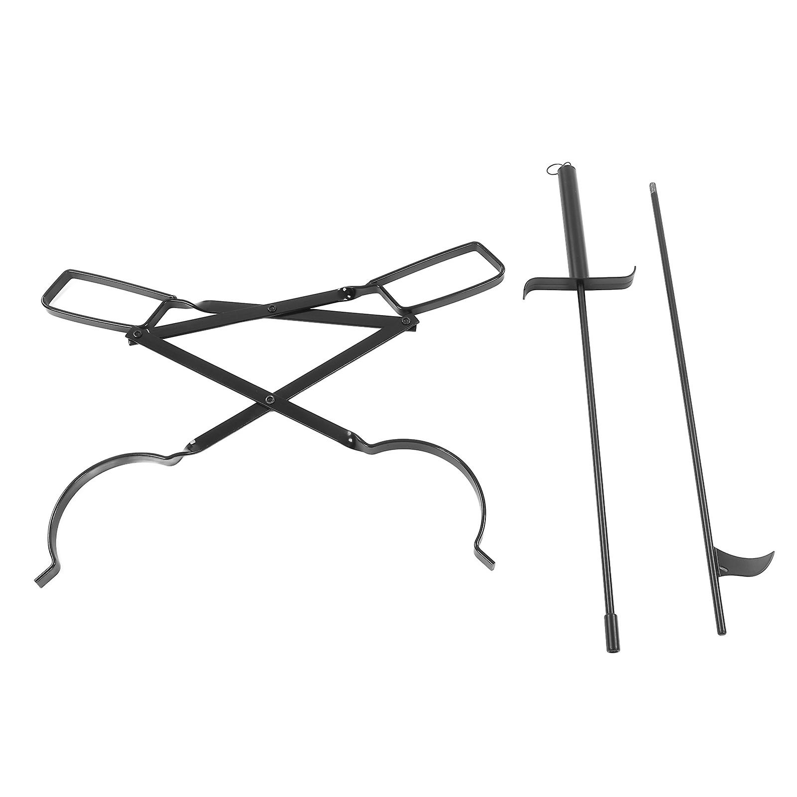 Fireplace Poker Tool Fireplace Tongs Campfire Poker Stick Portable Fire Pit Tools for Outdoor Camping Indoor