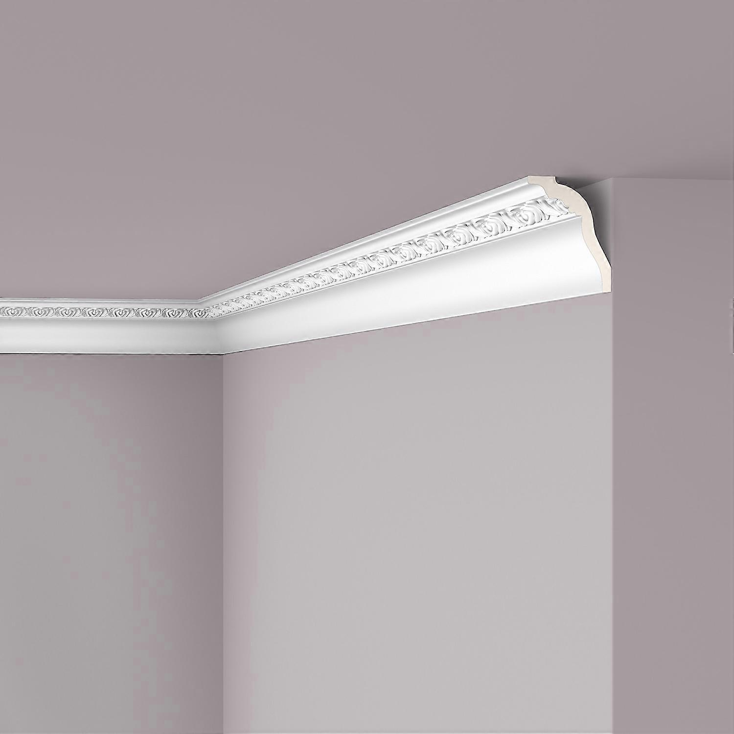 NMC 1 x Cornice moulding Z3 ARSTYL 200 cm x 7,4 cm x 10,6 cm white Rigid polyurethane foam pre-primed lightweight, sturdy, dimensionally stable