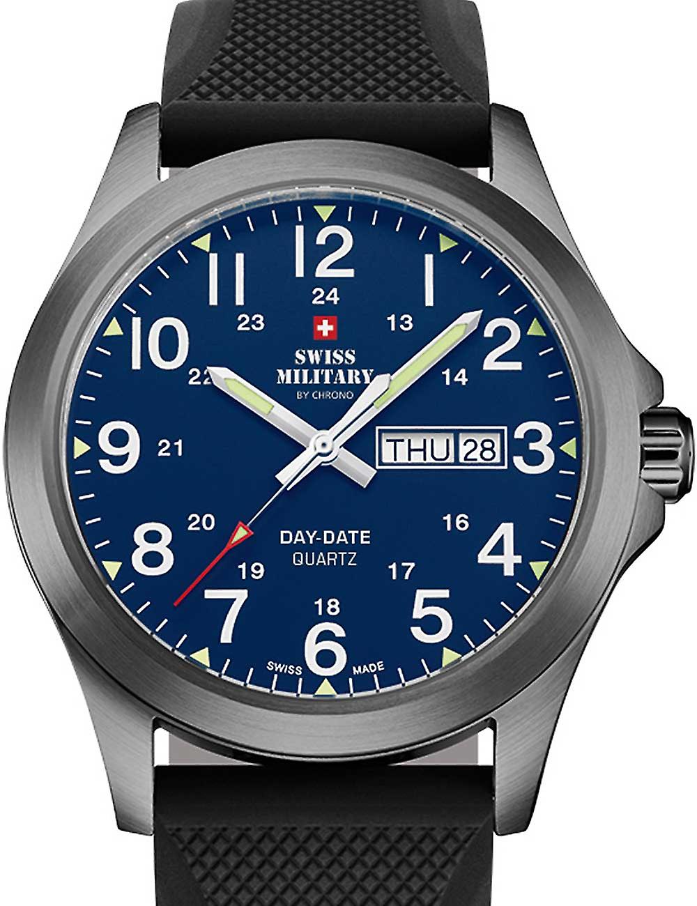 Swiss Military SMP36040.32 Men's Watch Day-Date Quartz 42mm 5ATM