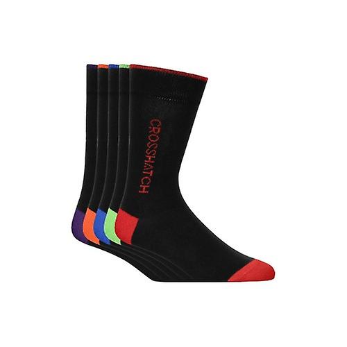 Crosshatch Mens Glowbow Crew Socks (Pack of 5)