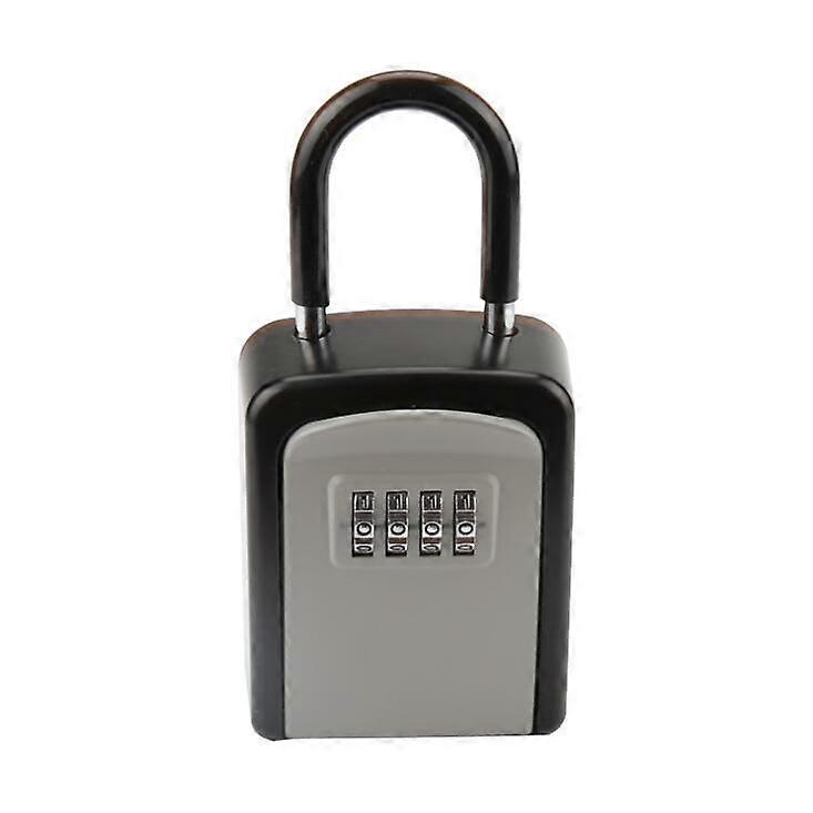 Secure Key Box, Key Box with Code, with Removable Handle, Gray