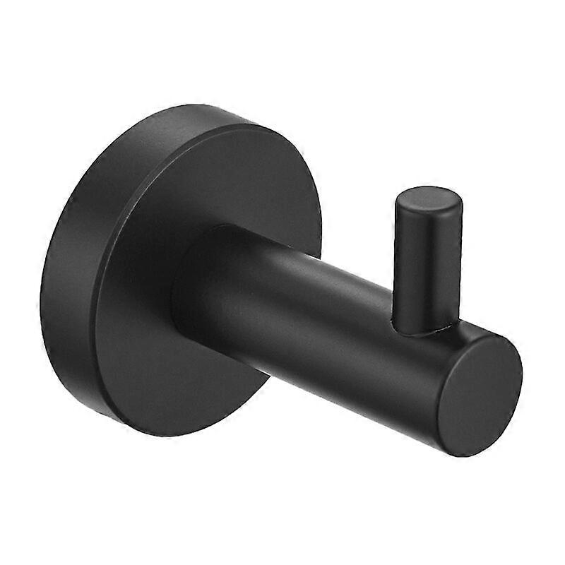BETTE Black bathroom hook. Set of 2 bathroom hooks for towels, bathrobes, hats, exclusive high-end. Bathroom accessory in matt brushed black stainless