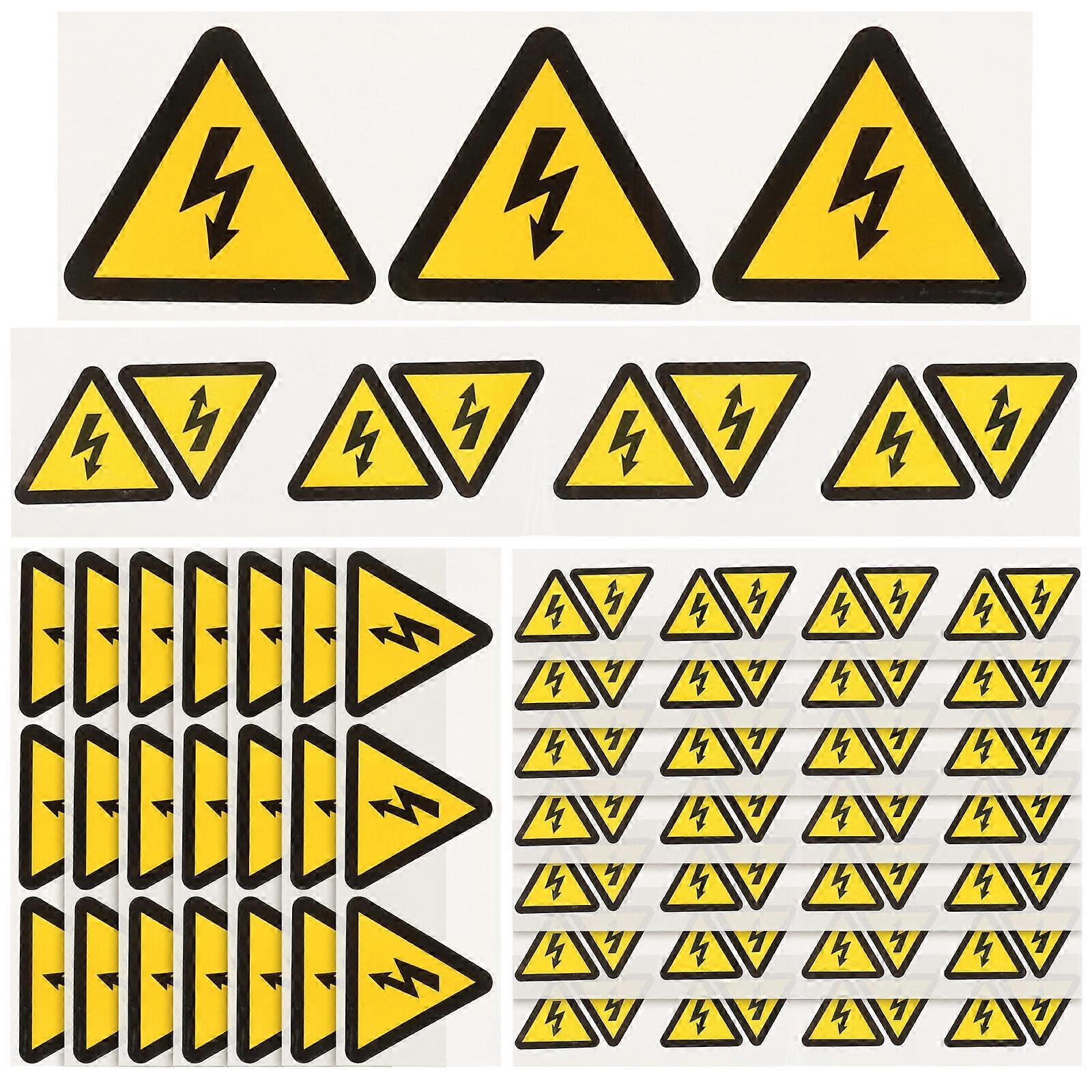 30pcs Autocollants d’avertissement Étiquettes adhésives Chocs électriques Autocollants d’avertissement de danger