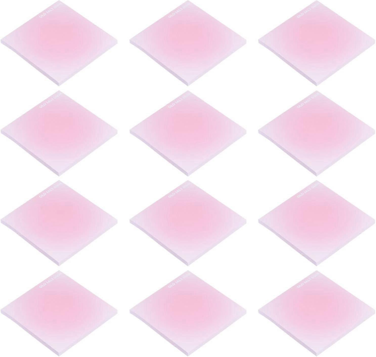 3 x 3 Inch Gradient Color Sticky Notes, 12 Pack Adhesive Memo Pads 50 Sheets/Pad Strong , Pink -Yx