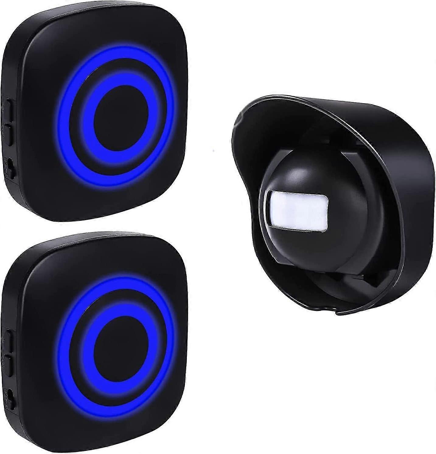 Kablosuz Dış Mekan Hareket Dedektörü Alarmı, Kapı Zili Pir Hareket Sensörü Giriş Alarmı ve 1 Plug-in Alıcı 38 Zil Sesi