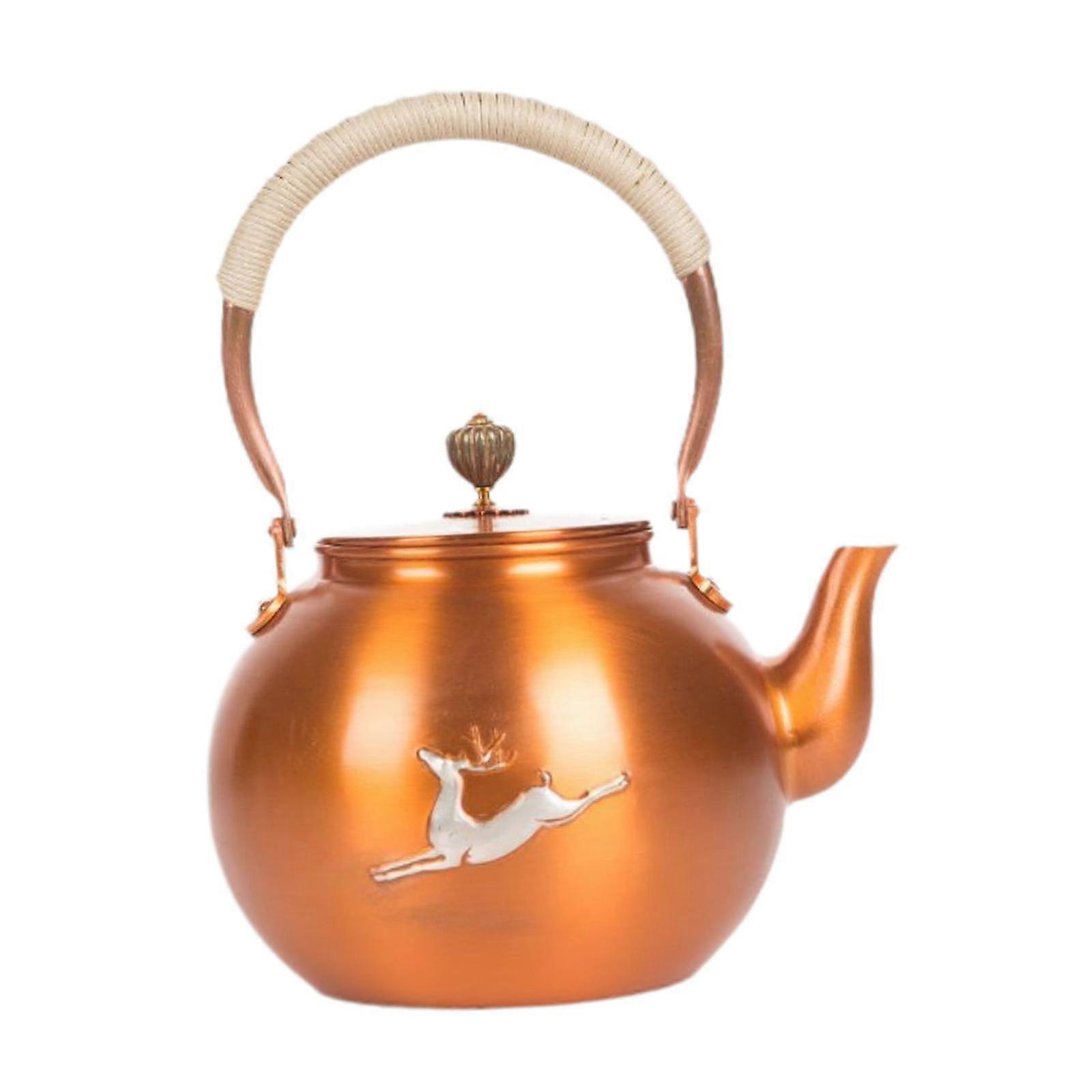 Water Kettle Easy to Store Mini Tea Set for Living Room Tabletop Decorations pattern A