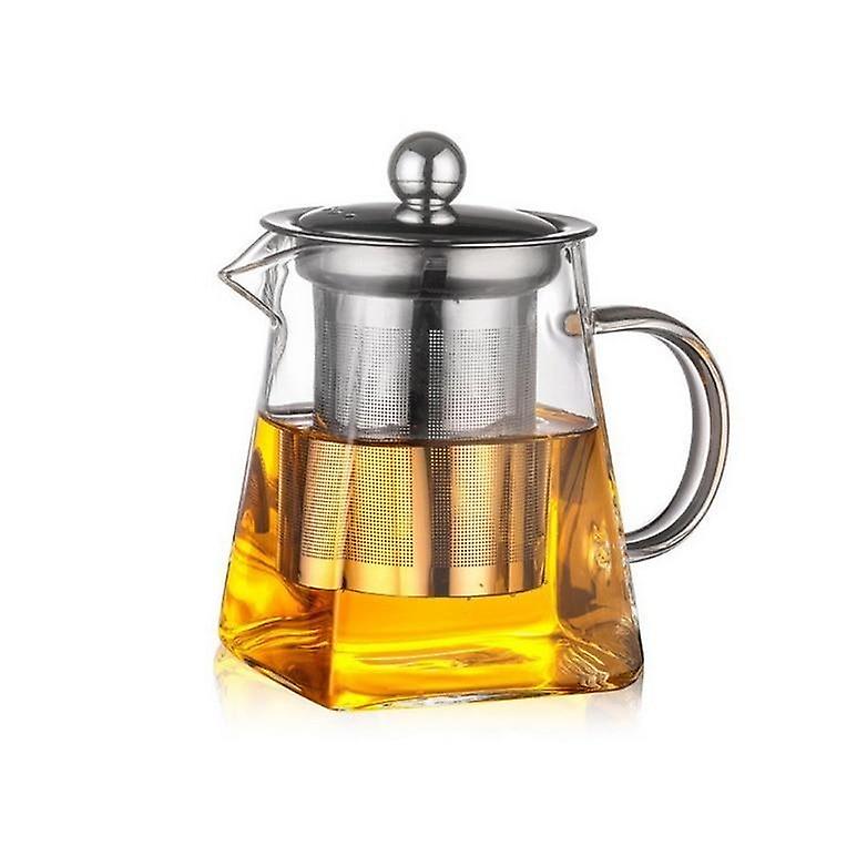 Glas Teekanne mit Tee