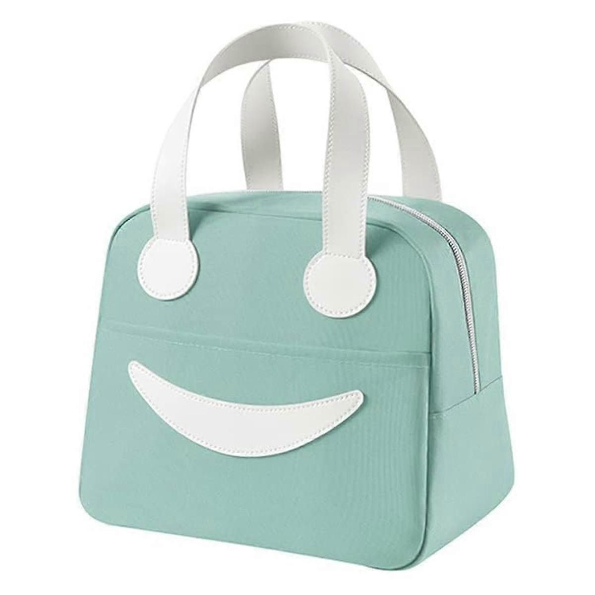 Face Smile Deilig ikon Vector Image Søt lunsjpose Tote gjenbrukbar lunsjpose for mann kvinner tenåringsstudenter Matboks Bærbar isolert lunsjpose