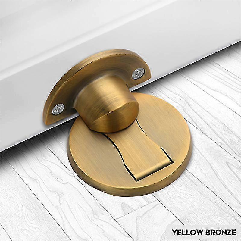 304 rustfrit stål usynlig magnetisk dørlås stopper gulv metal anti-kollision dørstop-yvan