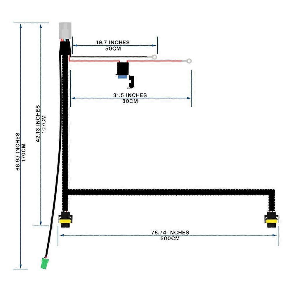 HUIQIAODS H11 Fog Light Wiring Harness Socket Wires LED Switch Relay For Hon-da Niss-an - Foto 10
