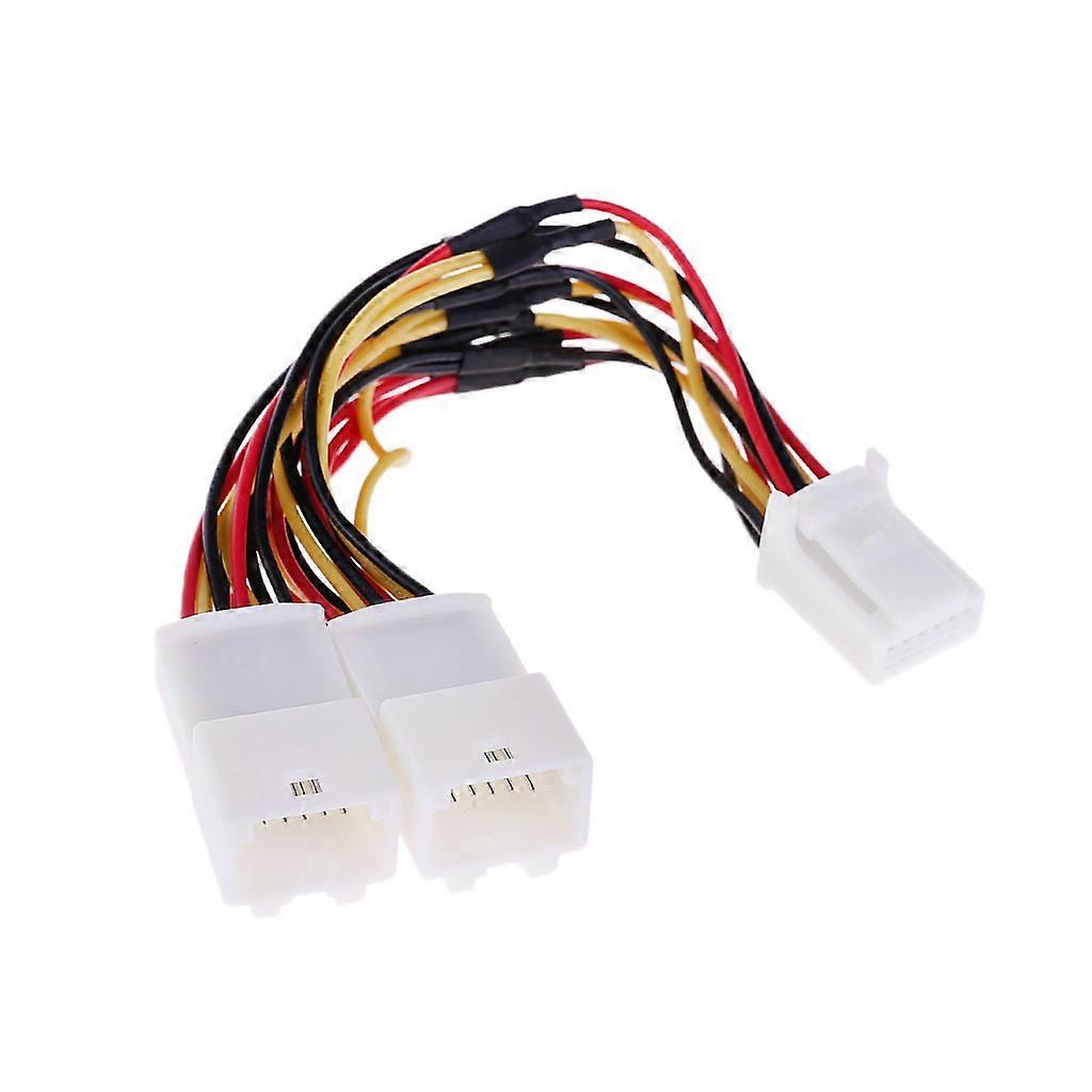 Y Cable Splitter Adapter 6+6 Plug for o for Navi AUX CDC Tuning for for Lexus