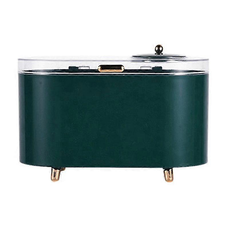 メイクアップオーガナイザー収納ボックス、小型ミラー付き2l容量(緑)