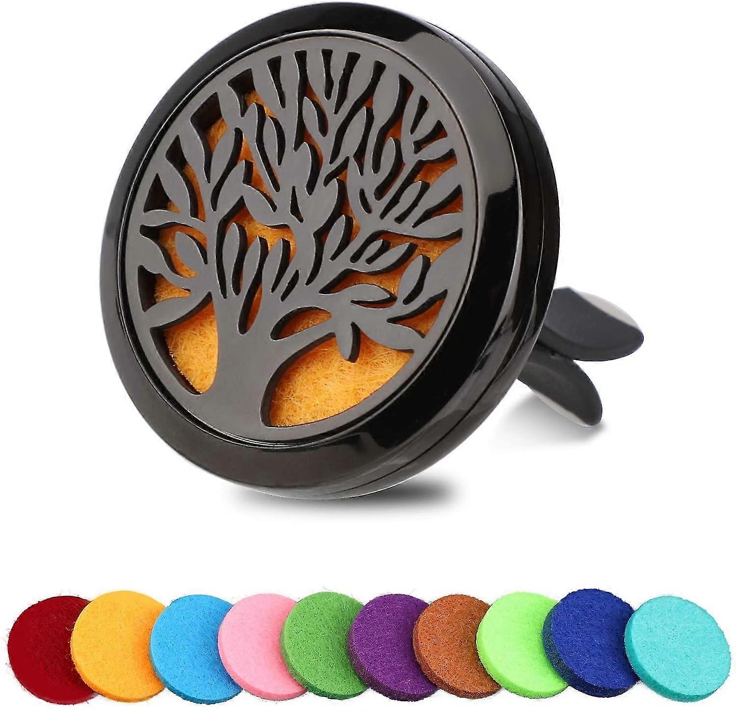 Car Aromatherapy Essential Oil Diffuser, Car Diffuser Vent Clip With 10pcs Random Color