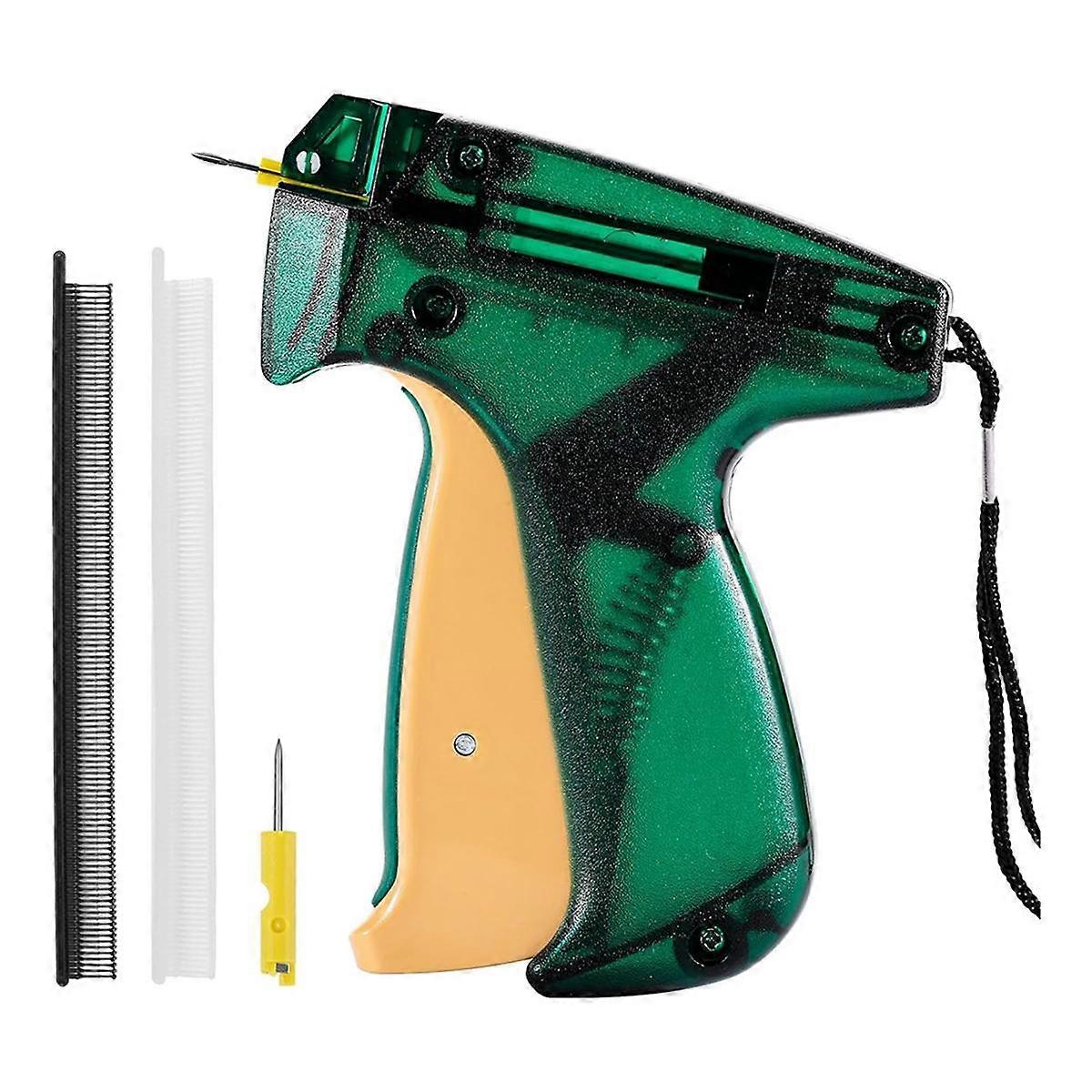 Tag GunSet vaatteiden ompeluun, tikkaukseen, helmanauhaan, 2 neulaa, 1250 mustaa ja 1250 valkoista mikrofastea