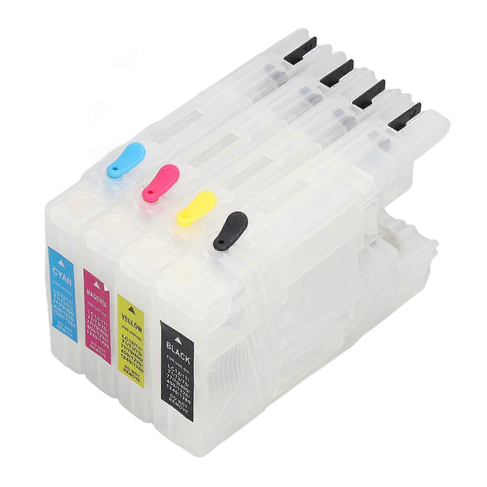 4Pcs Ink Cartridges Compatible Refill Replacement BK C M Y 4 Colors for Inkjet Printer