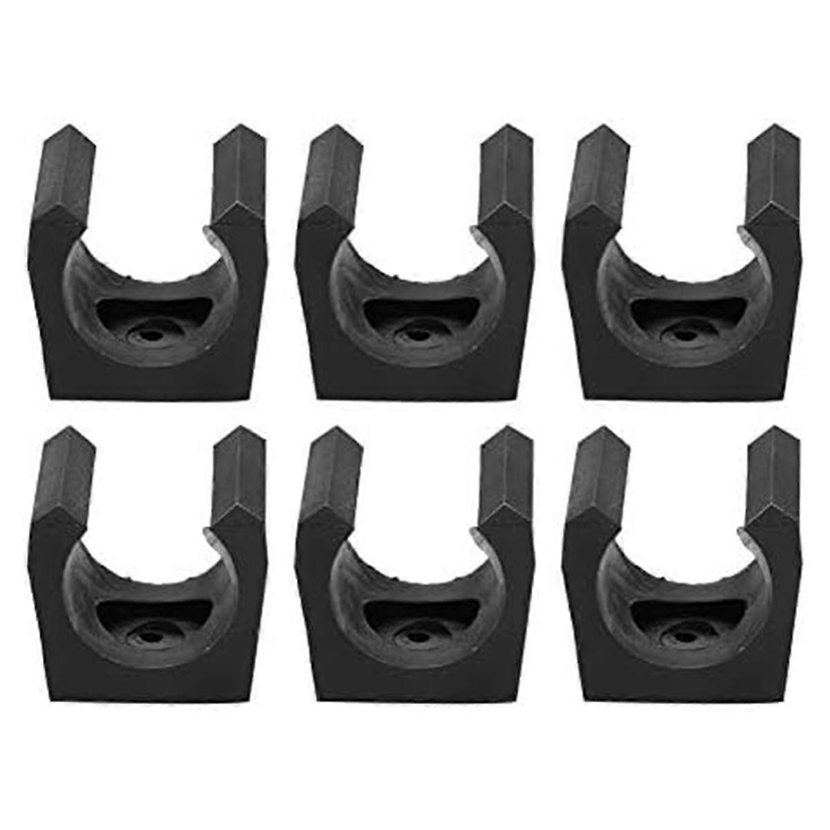 プールキュークランプ、6個セット プラスチック ビリヤード シングルスタンド ミニロッド収納アクセサリー