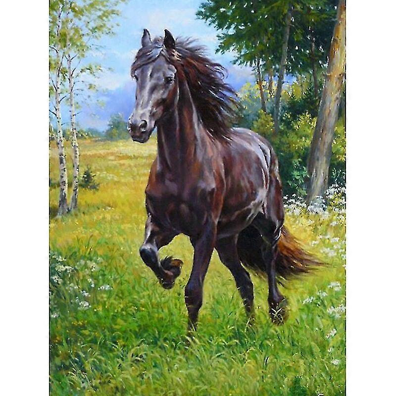 100٪ كامل 5D دي دايموند اللوحة "الحصان" 3D الماس اللوحة جولة أحجار الراين ديامانت اللوحة التطريز الحيوان