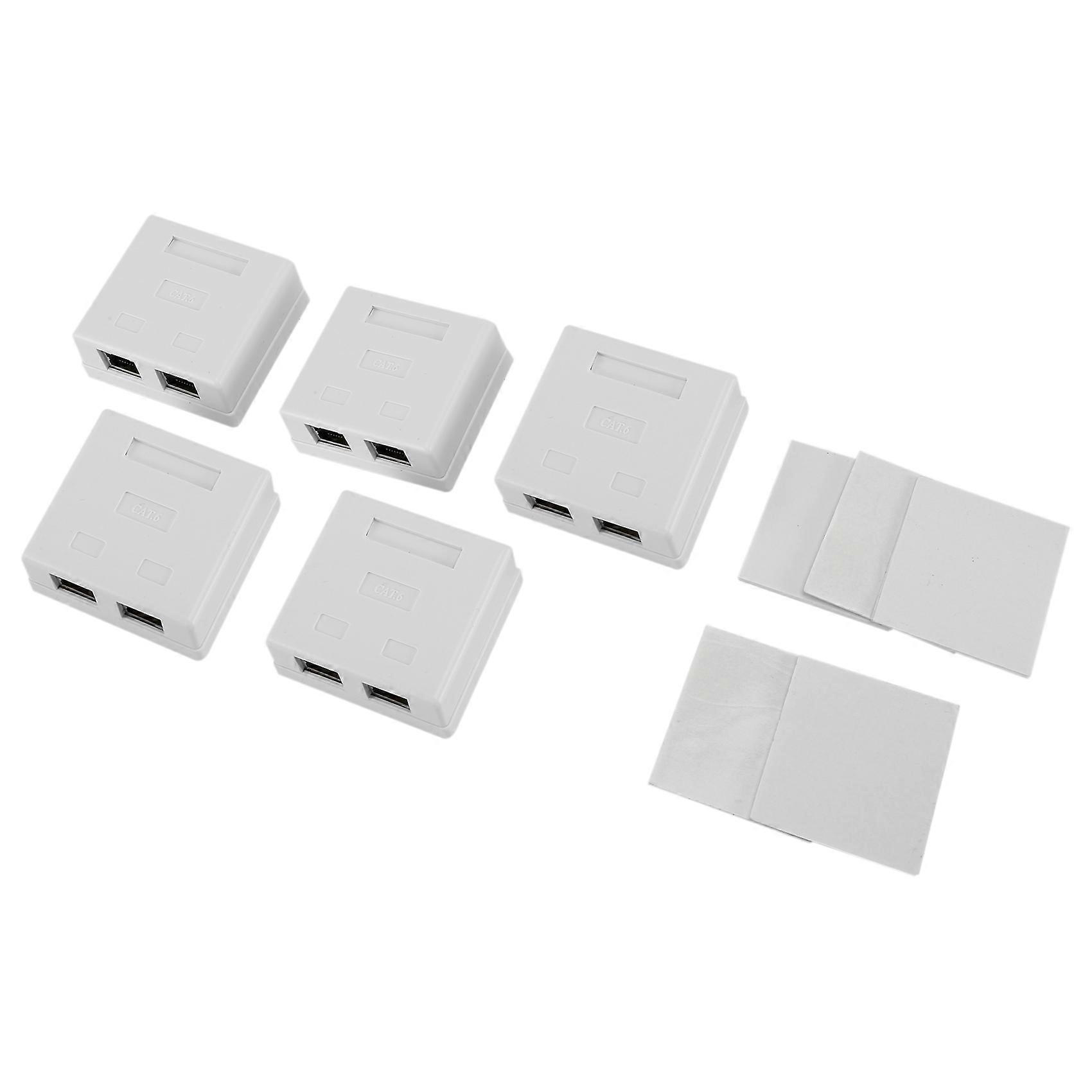 RJ45 Network Socket - Shielded Surface Mounted Double Wall Socket with CAT6A Ethernet LAN Cable Por
