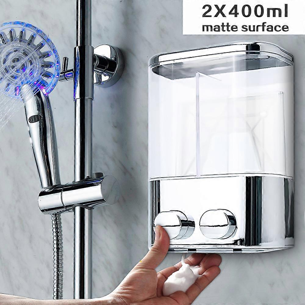ダブルウォールマウントソープシャンプーシャワー接着剤ディスペンサー液体泡ローションボトル