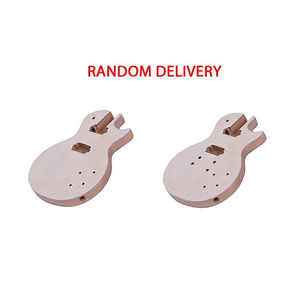 Elgitarr DIY Kit för LP Style Oavslutad 6 Sträng 22 Bands Elgitarr Set med mahogny Body Hals Rosenträ Greppbräda