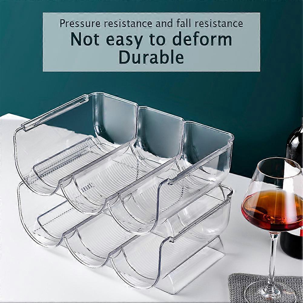 Transparent Wine Holder Stackable Wine Bottle Beer Display Stand for Home
