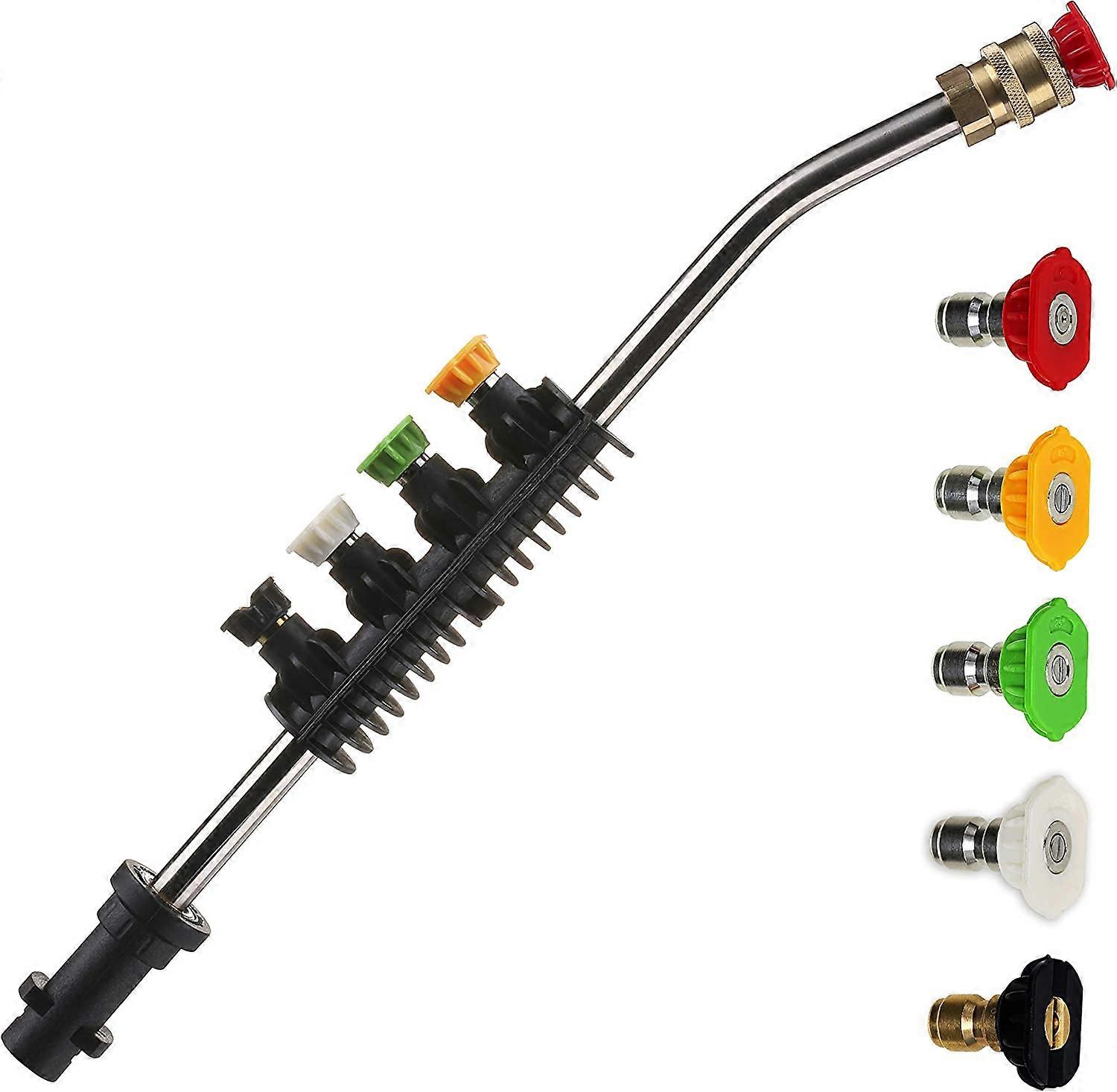 ZK- Pressure washer extension wand with adapter, replacement gun, compatible with Karcher K2, K3, K4, K5, K6, K7, 15" only