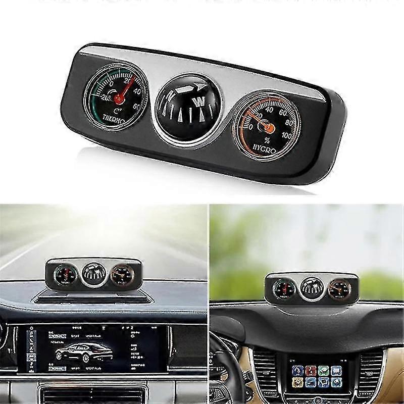 3 v 1 Auto Compass Auto Navigation Ball Teplomer Hygrometer Auto Interiérové príslušenstvo