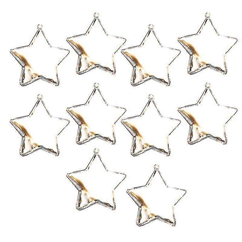 10pcs Transparent Pentacle Cases Candy Storage Boxes Refillable Goody Holder Creative Gift Container