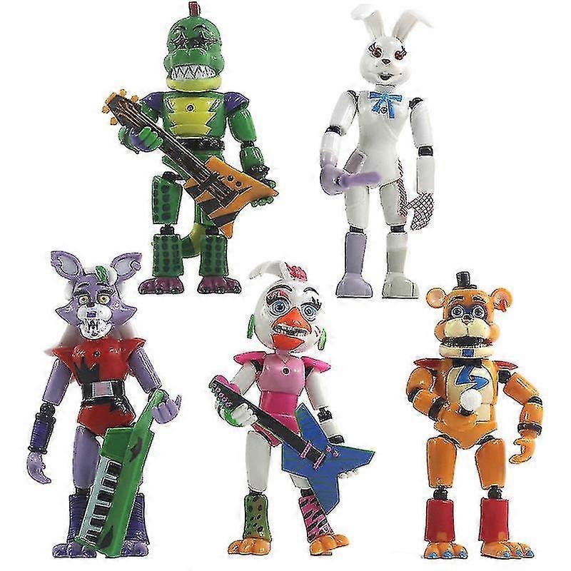 5pcs フダフフレディベアフィグラモデル13cm Pvcライトフレディ