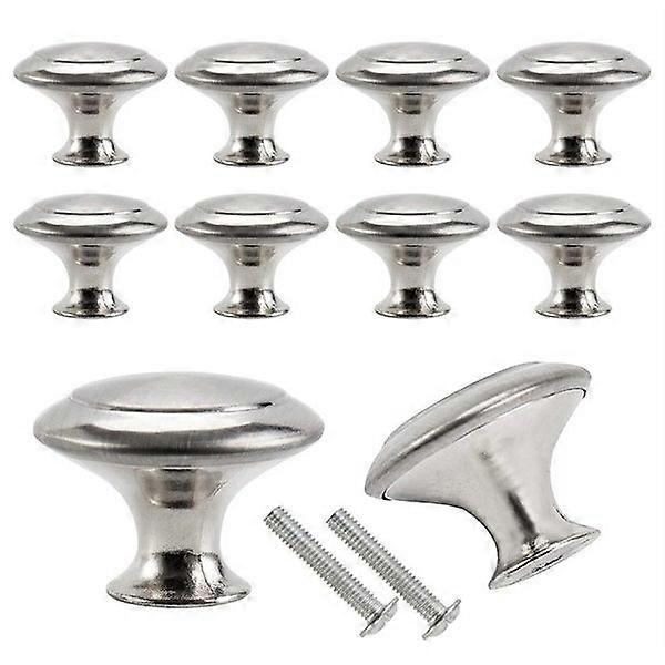 10/25PCS Satin Chrome Drawer Wardrobe Kitchen Cupboard Door Knobs Handles
