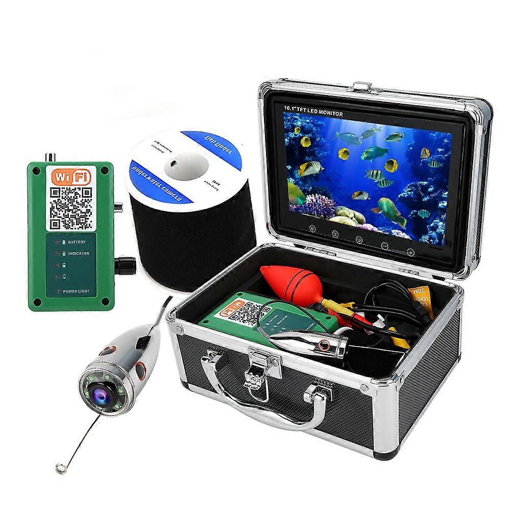 10.1in 1000TVL HD WiFi 164ft 6LED Wide Angle IP68 Underwater Camera