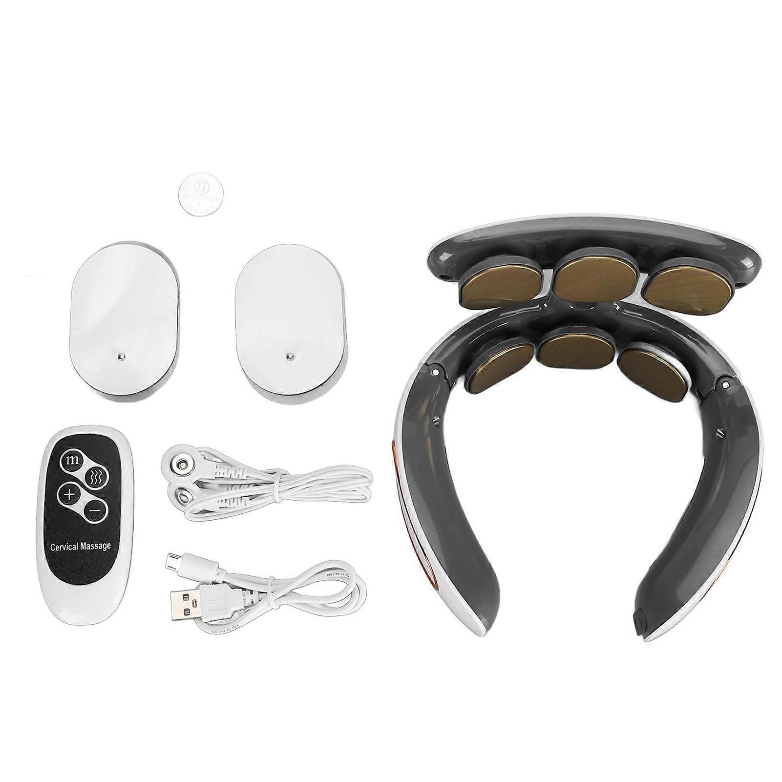 6 Head Cordless Cervical Neck Massager Electric Pulse Charging Neck Protector Massager for Shoulder