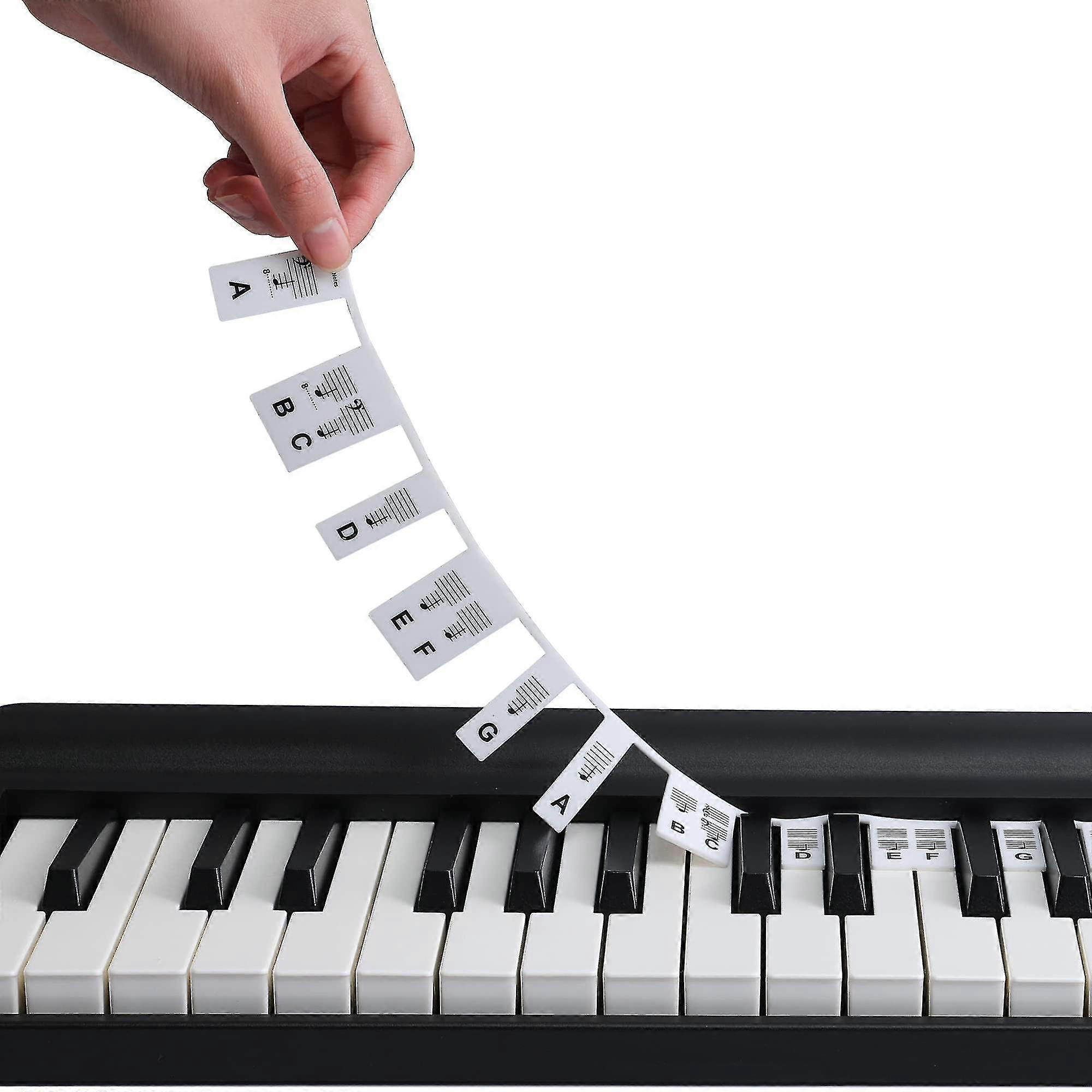 Piano Keyboard Note Guides - Removable Piano Keyboard Note Labels 88 Keys For Beginners