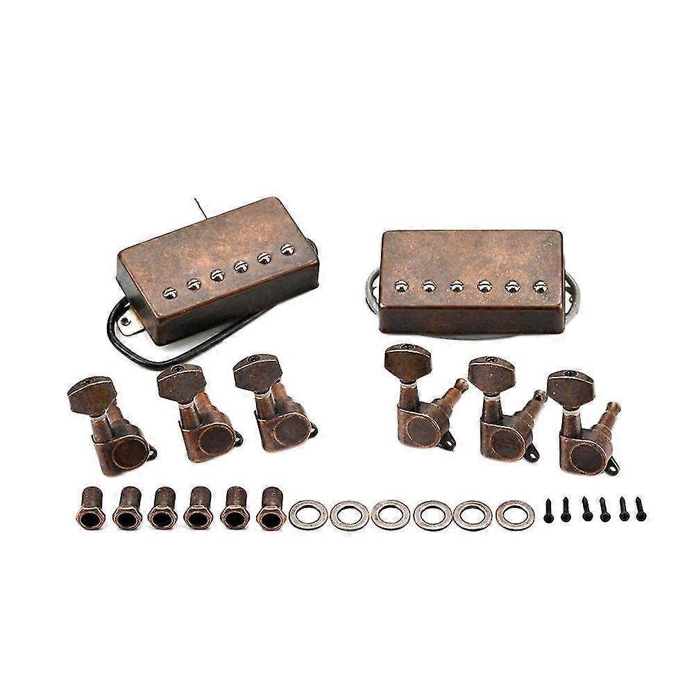 Bronze Guitar Pickup With Guitar Machine Heads String Tuning Pegs Tuner 6r For Acoustic Or Electric