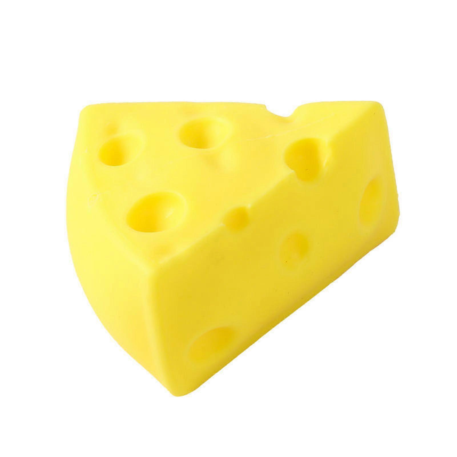 Stress Relief Toy Good Detail Simulated Cheese Shape Resilient Soft Not Edible Instant Relaxation Anxiety Boredom Relief Squeeze Toy
