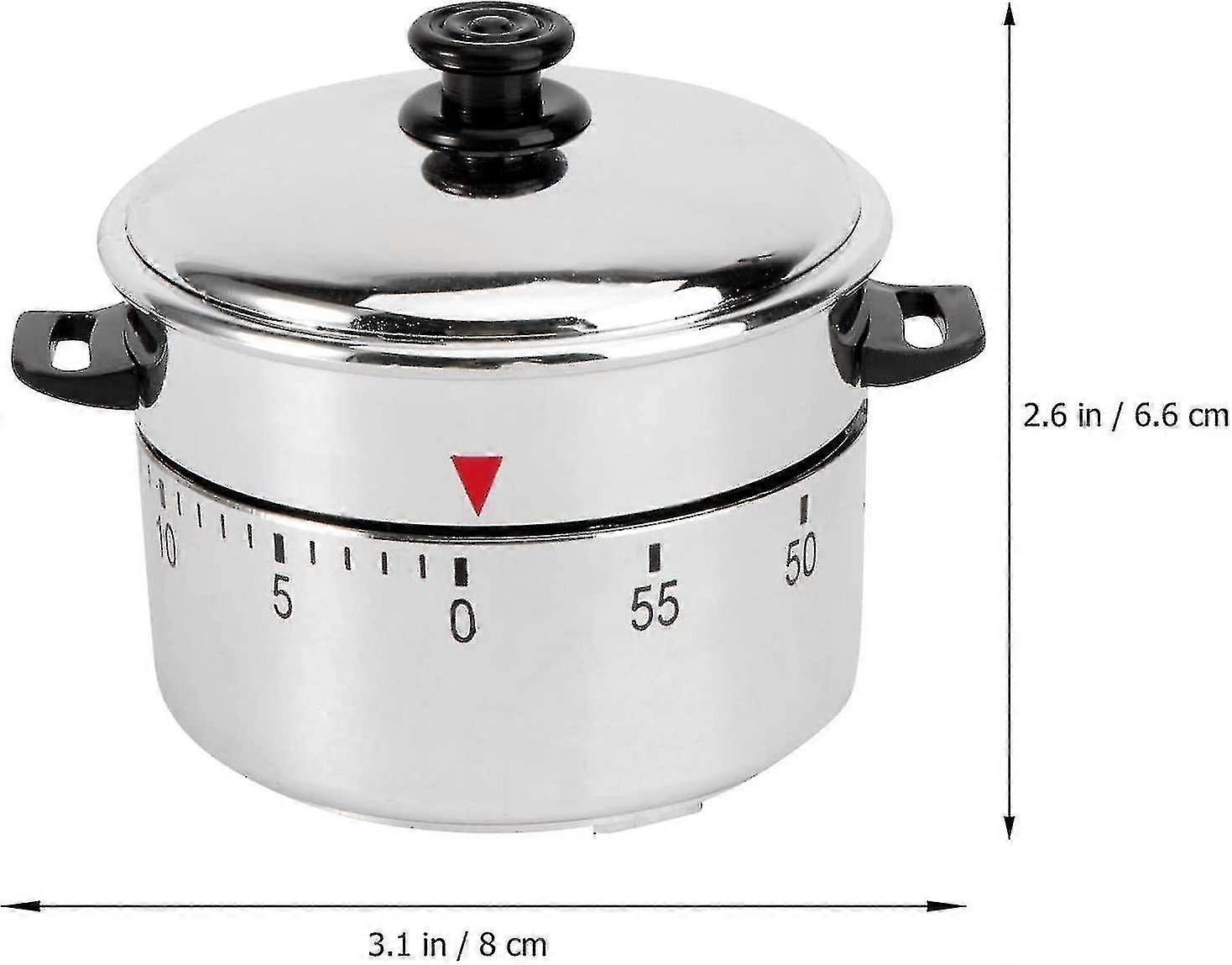 1 Piece Mechanical Egg Timer, 60 Minute Counter Kitchen Timer, Manual Shaped Kitchen Timer, Stainles